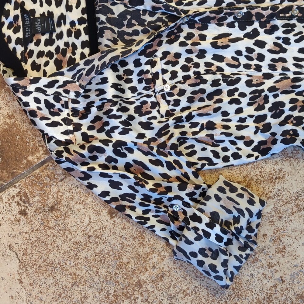 2 Silk WHBM Leopard Blouse - Picture 5 of 8